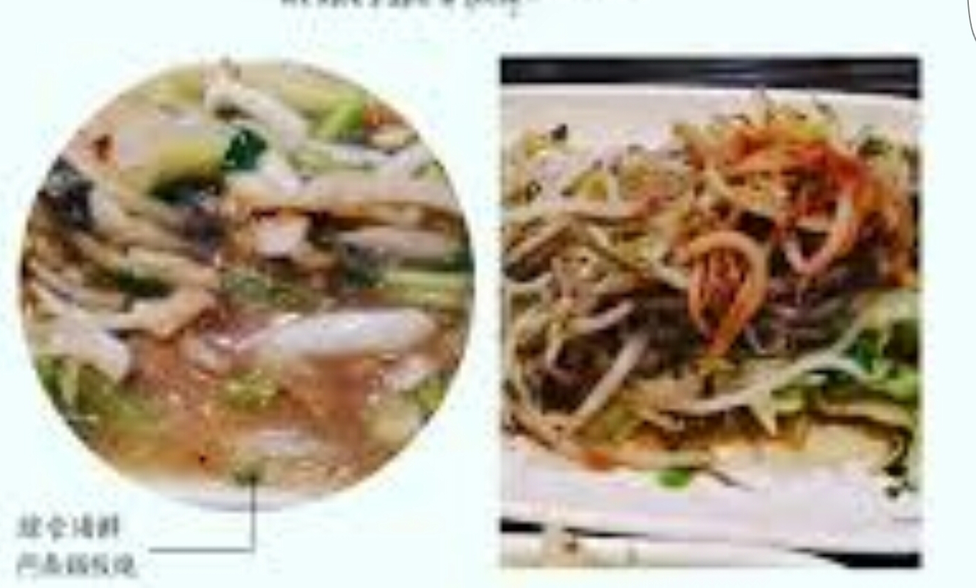 綜合海鮮附菜經濟餐（蝦仁+花枝+蚵仔+蟹肉）